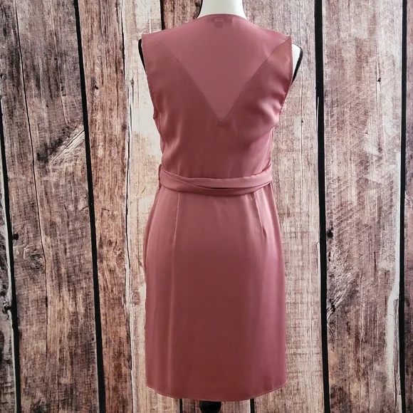 All Saints Dusty Rose Wrap Dress Size 8 - Picture 7 of 12